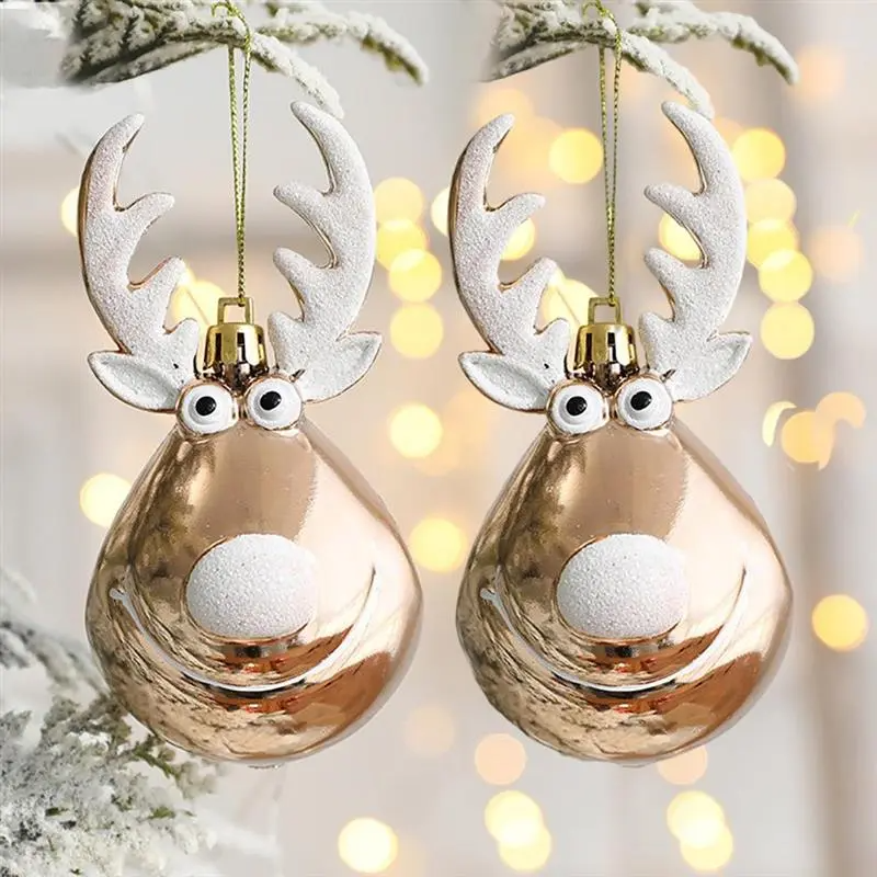 2pcs Elk Christmas Balls Ornaments - product image 4