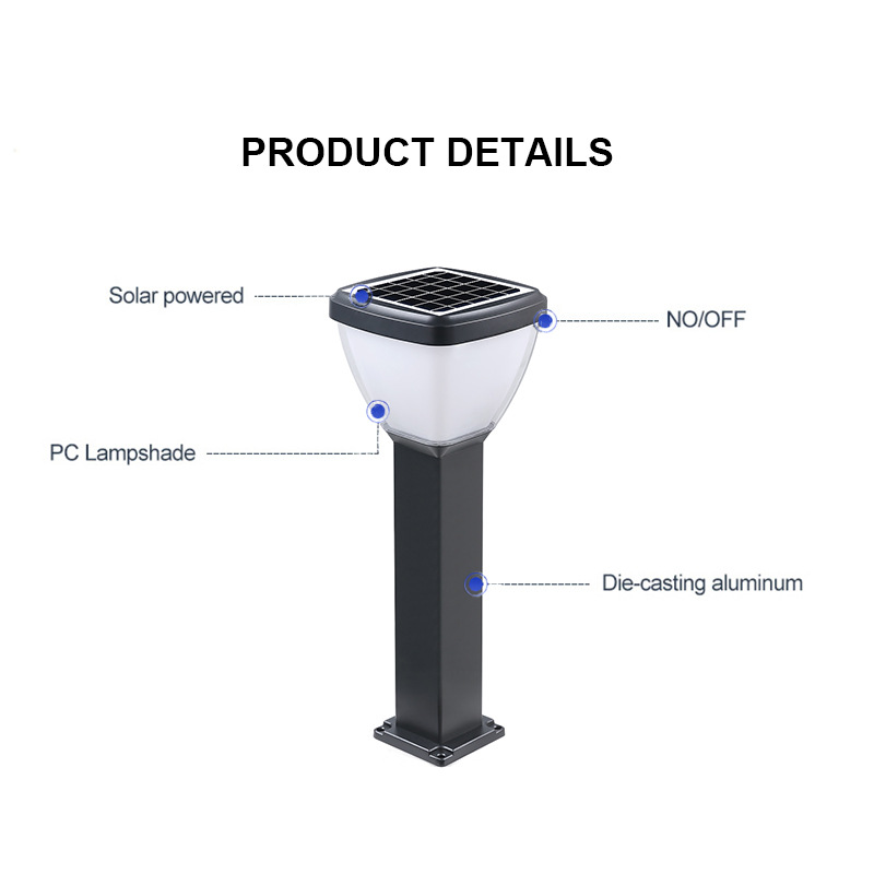 Waterproof Outdoor Solar LED Pillar Light - product image 10