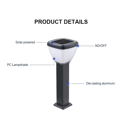 Waterproof Outdoor Solar LED Pillar Light - product image 10