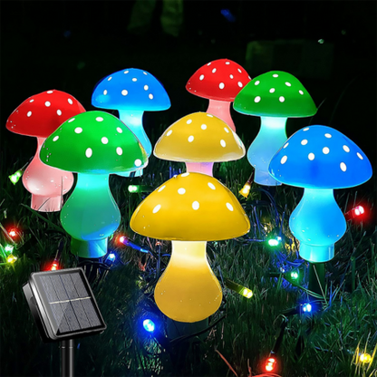 8pcs LED Solar Mushroom Light