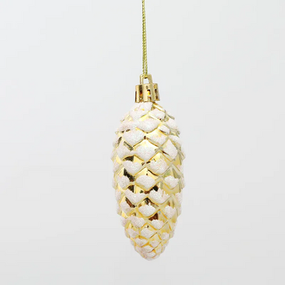 5Pcs Christmas Painted Pine Cone Balls Hanging Pendants - product image 3