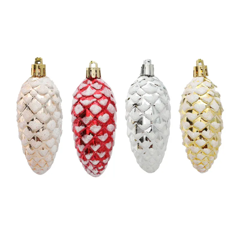 5Pcs Christmas Painted Pine Cone Balls Hanging Pendants - product image 4