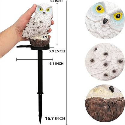 Solar Owl Flame Lantern