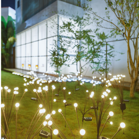 Solar 6 LED Firework Lawn Lamps