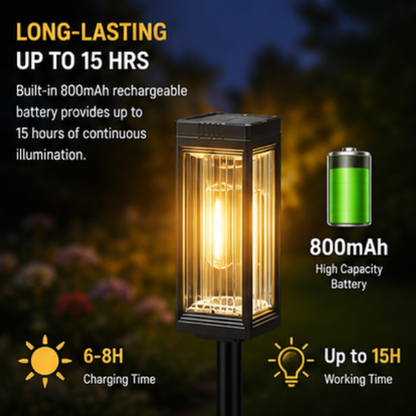Modern Solar Pathway Lights - Waterproof LED Garden Lights with Auto On/Off, Long-Lasting Outdoor Landscape Lighting