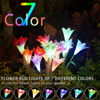 Artificial Lilies Waterproof LED Solar Garden Light