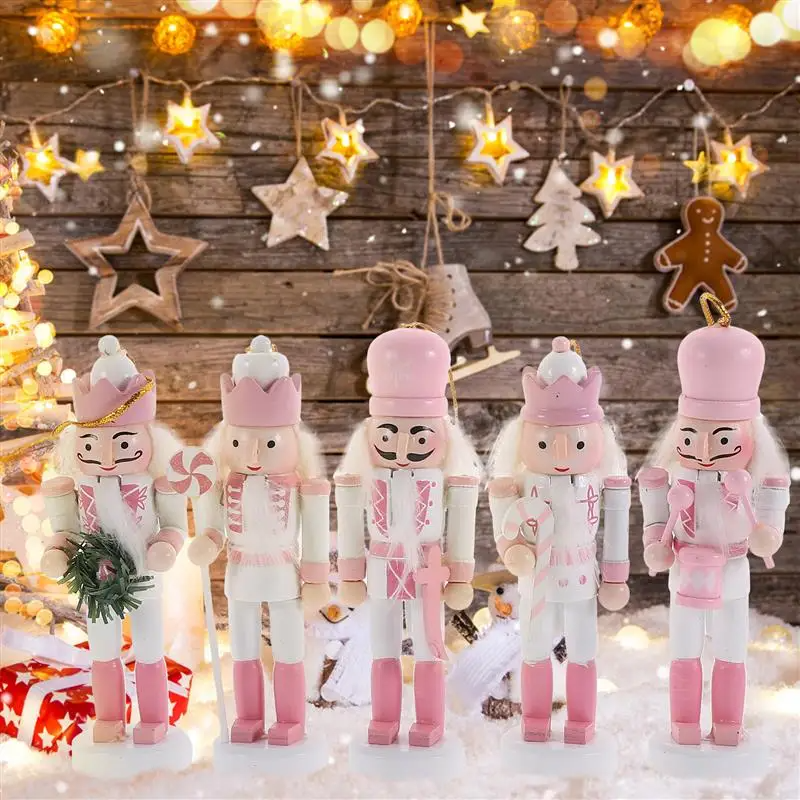 5Pcs Christmas Decorations Desktop Nutcracker Xmas Table Ornament - product image 2