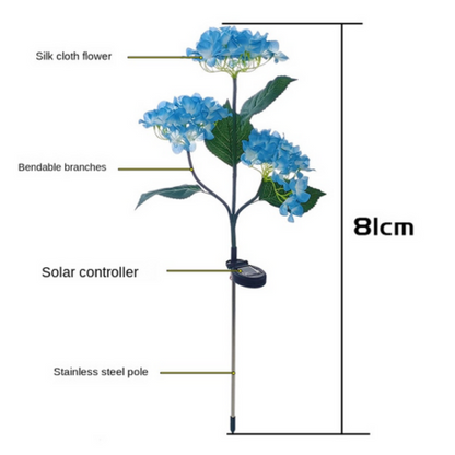 Led Hydrangea Rose Solar Garden Lights