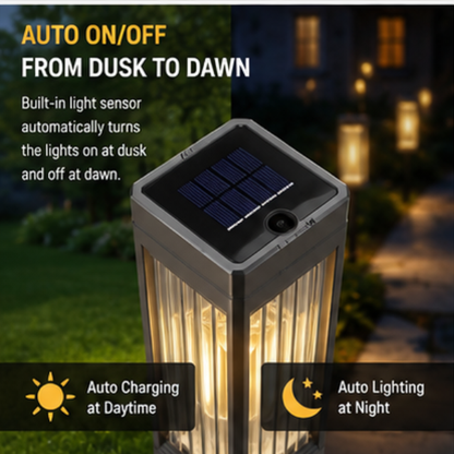 Modern Solar Pathway Lights - Waterproof LED Garden Lights with Auto On/Off, Long-Lasting Outdoor Landscape Lighting