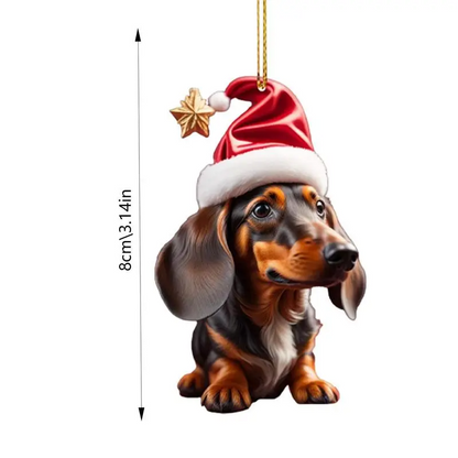 Christmas Tree Hanging Ornaments Dachshund Dog Shaped Pendants - product image 6