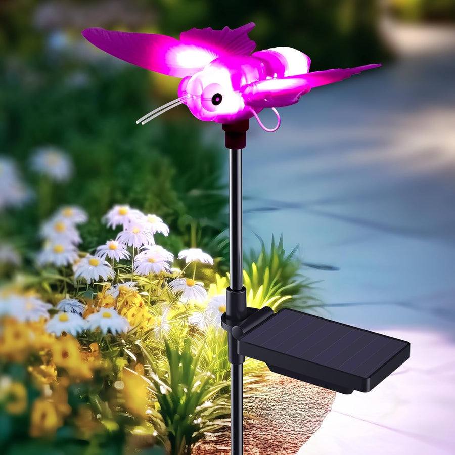 Solar Hummingbird Garden Light - LED Outdoor Decorative Stake Light