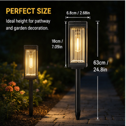 Modern Solar Pathway Lights - Waterproof LED Garden Lights with Auto On/Off, Long-Lasting Outdoor Landscape Lighting