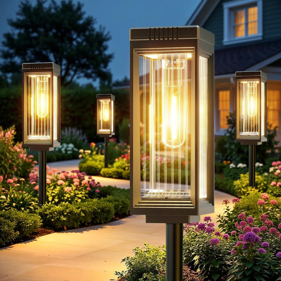 Modern Solar Pathway Lights - Waterproof LED Garden Lights with Auto On/Off, Long-Lasting Outdoor Landscape Lighting
