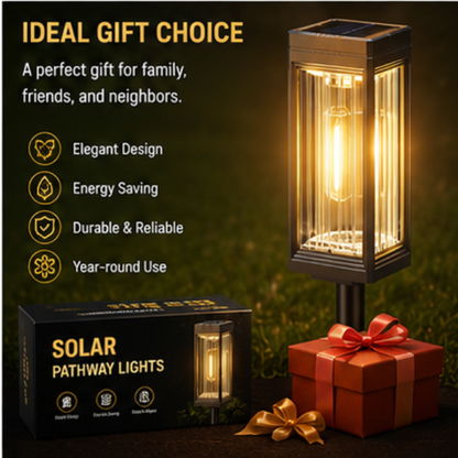 Modern Solar Pathway Lights - Waterproof LED Garden Lights with Auto On/Off, Long-Lasting Outdoor Landscape Lighting