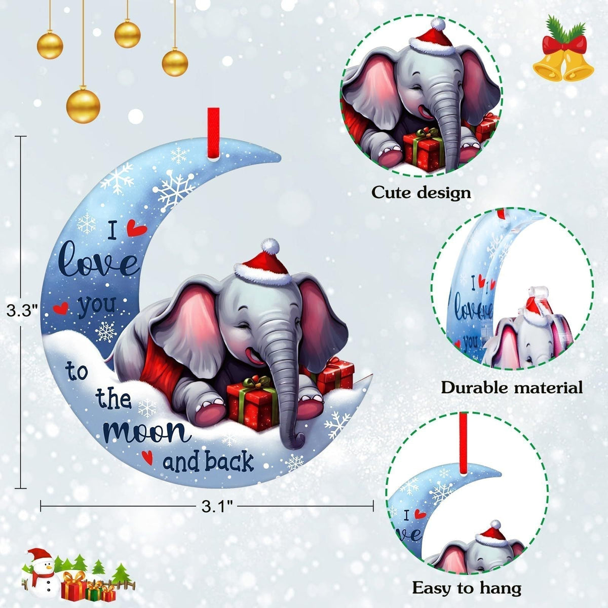 New Elephant Series Christmas Ornaments - product image 5