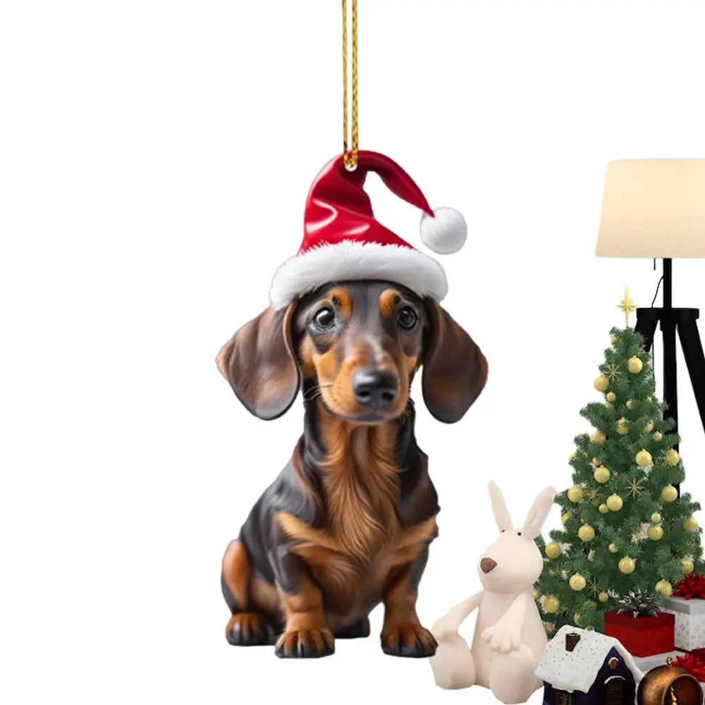 Christmas Tree Hanging Ornaments Dachshund Dog Shaped Pendants - product image 11