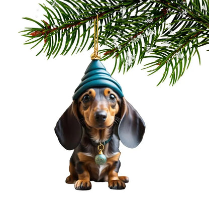 Christmas Tree Hanging Ornaments Dachshund Dog Shaped Pendants - product image 9