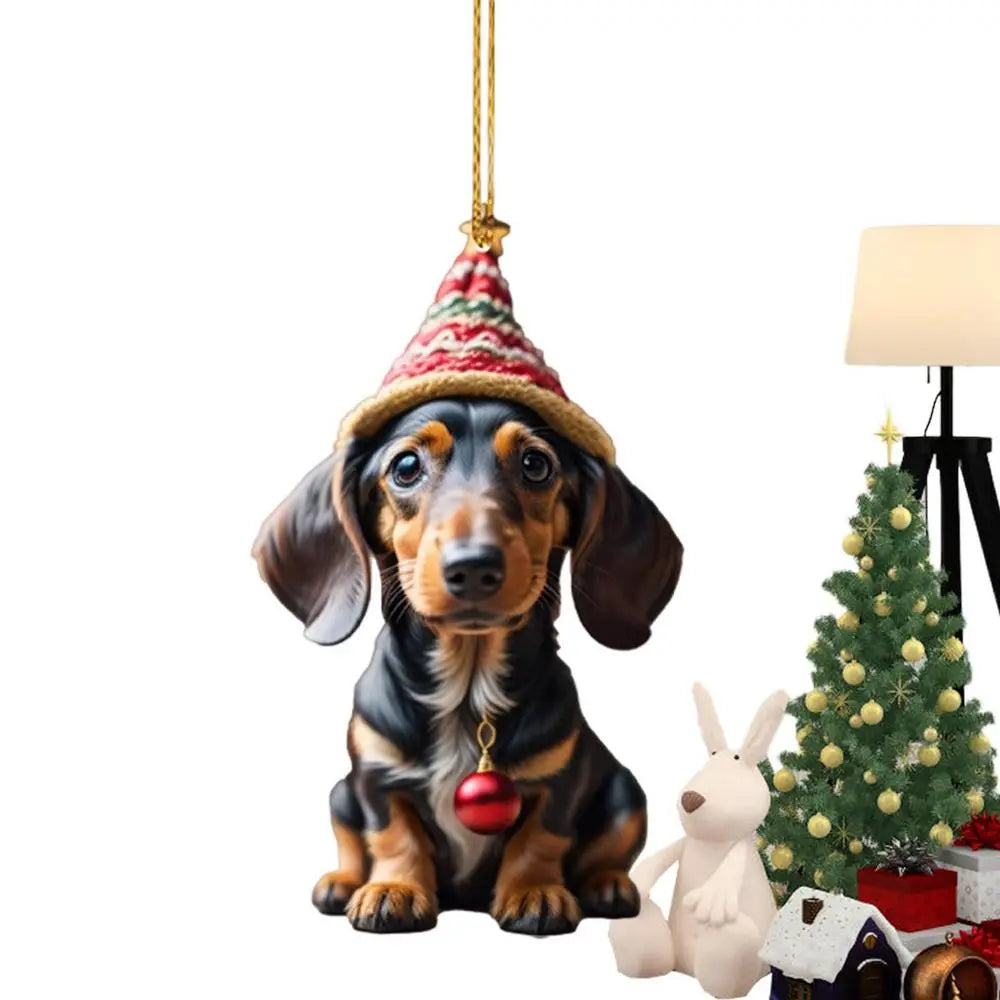 Christmas Tree Hanging Ornaments Dachshund Dog Shaped Pendants - product image 10