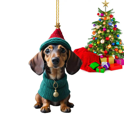 Christmas Tree Hanging Ornaments Dachshund Dog Shaped Pendants - product image 8