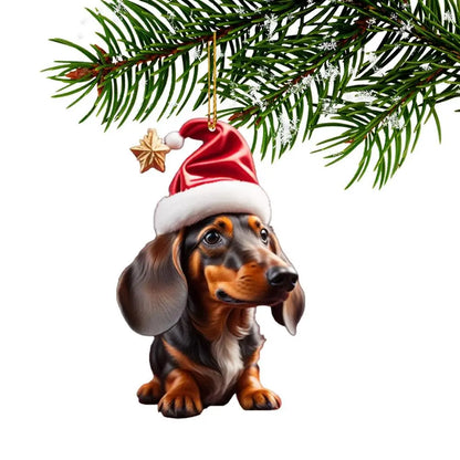 Christmas Tree Hanging Ornaments Dachshund Dog Shaped Pendants - product image 7